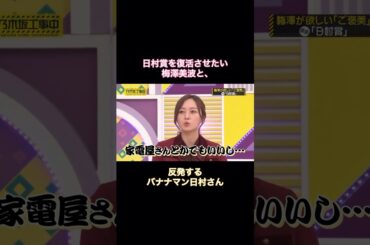 【再】日村賞を復活させたい梅澤美波と、反発するバナナマン日村さん｜乃木坂46 【乃木坂工事中】 #shorts