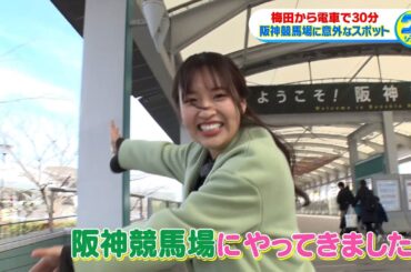 山崎香佳アナが、阪神競馬場で意外なスポットを発見、スイーツやドリンクにグルメフェスも！レース実況のスゴ技もリポートします！【グッジョブ！】2024/3/2放送