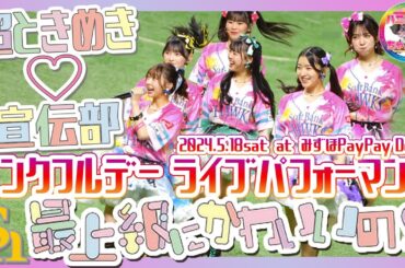 超ときめき♡宣伝部▶︎ピンクフルデー2024『スペシャルライブパフォーマンス』▶️PayPayドームで超ときめき♡宣伝部が最上級にかわいいの！を披露！！▶︎福岡ソフトバンクホークス
