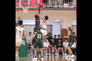 #福岡第一 絶妙ハンドリング&強烈ブロック！シー・ムサ (2年/205cm/No.34)[インターハイ福岡予選2024中部ブロック予選vs福大大濠] #shorts #バスケ