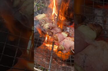 山奥で作るウインナー串が別格すぎる！！The wiener skewers made deep in the mountains are exceptional.#easelartstudio