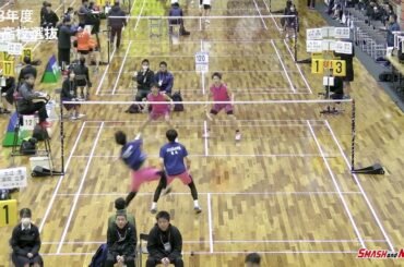 【高校選抜2023年度】男子Ｄ1回戦 松川健大/中静悠斗(ふたば未来学園)vs 向 竜生/井上琥太郎(乙訓)