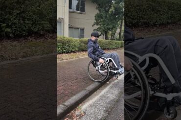 車椅子の段差の降り方 #車椅子 #障がい #福祉 #shorts