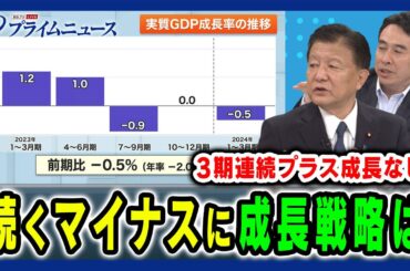 【3期連続プラスなし】日本の経済と財政の対応策 新藤義孝×永濱利廣 2024/6/4放送＜後編＞