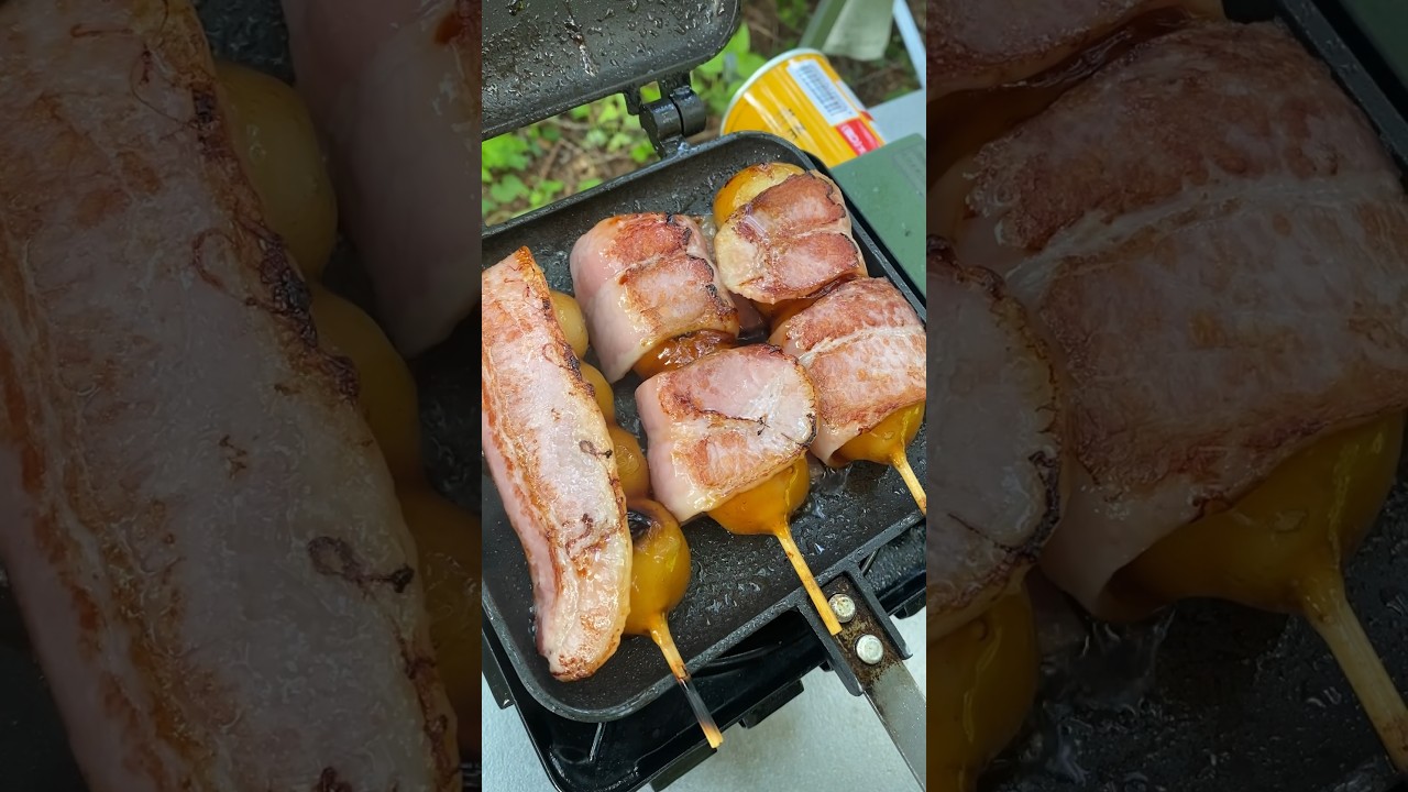 山奥で最高のみたらしベーコンを作る / Making the best mitarashi bacon deep in the mountains #easelartstudio 山奥で最高のみたらしベーコンを作る / Making the best mitarashi bacon deep in the mountains #easelartstudio