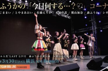 【森ふうかの「今日何する…？♡」コーナー】にしじままい / とやまあおい / 佐藤えりか / 本條佳花 / 鷲山加奈 / 森ふうか / シギハラ [ 2024.03.30 ＠ 横浜MMブロンテ ]