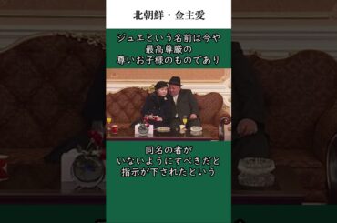 【北朝鮮】金主愛の名前のヤバいエピソード　 #雑学　 #北朝鮮　#ジュエ
