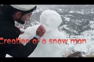 snow man || snow art || creative|| mountain creativity || gilgit baltistan