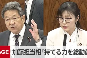 加藤担当相「持てる力を総動員」　2030年までの少子化対策を強調　立憲・杉尾議員への答弁　参院内閣委（2024年5月21日）