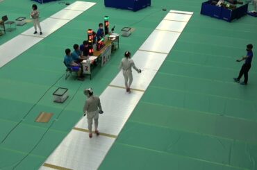 2021年IH フェンシング 女子 サーブル 予選2プール 秋間京佳 安来(島根) vs 小鹿百音 上宮(大阪)