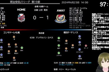 【音声実況】Jリーグ　コンサドーレ札幌ｖｓ横浜Ｆ・マリノス