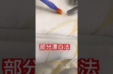 着物の襟洗い、ベンジンで落ちないシミを取る#部分漂白法#shorts