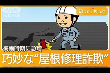 梅雨に急増する“屋根修理詐欺”　より巧妙…実在企業、代表者名乗り信用させる【知ってもっと】【グッド！モーニング】(2024年6月19日)
