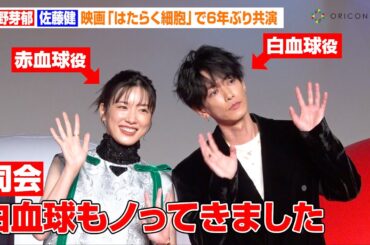 永野芽郁＆佐藤健、朝ドラ「半分、青い。」以来6年ぶり共演も息ぴったり！？ほのぼのフォトセッションに司会者もほっこり　映画『はたらく細胞』製作発表会