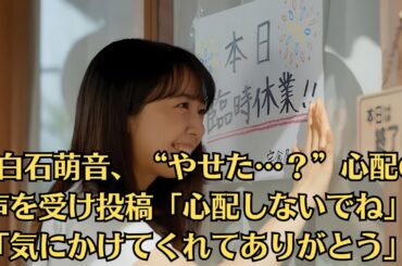 上白石萌音、“やせた…？”心配の声を受け投稿「心配しないでね」「気にかけてくれてありがとう」