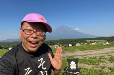 富士山を背景にYouTubeライブ【精神科医・樺沢紫苑】