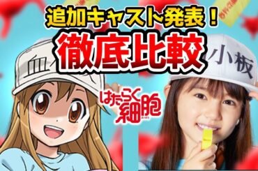 【はたらく細胞実写追加キャスト】超豪華！実写とアニメを完全比較！比較動画！赤血球：永野芽郁/白血球：佐藤健/キラーT細胞：山本耕史/NK細胞：仲里依紗/マクロファージ：松本若菜/血小板：マイカ・ピュ