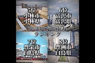 【架空日本】中部地方都市力ランキングTop20！因みに西広門田県という県もあります(どこだよ) #shorts #地理系 #地理系を救おう #ランキング #創二 #創二国を流行らせたい