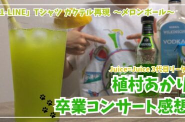 【植村あかり】『1-LINE』🐶Tシャツのカクテル再現🍸～メロンボール～＆あーりーの卒業を語る【Juice=Juice】