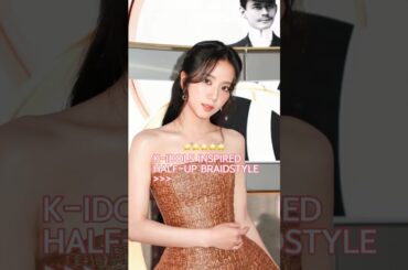 Celeb-inspired half up hairstyle♡ ̆̈  #jisoo #yoona #hairstyles #braidstyle