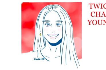 【TWICE】CHAEYOUNG   顔の描き方 研究09 似顔絵 人物画 簡単かわいい シンプルイラスト 絵 トゥワイス ファンアート チェヨン  How to draw a face. 채영