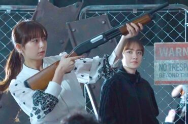 宇垣美里&小島藤子、銃やバットを振り回す練習風景／ショートドラマ『トリッパーズ』メイキング＋インタビュー
