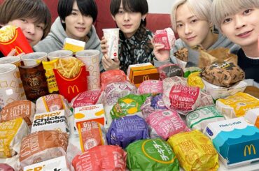 【大食い】男5人でマック全種類爆食いしたら奇跡が起きたんだけどwww