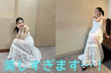 ”美しすぎます…！”出口夏希、白のロングワンピース姿にファン大絶賛