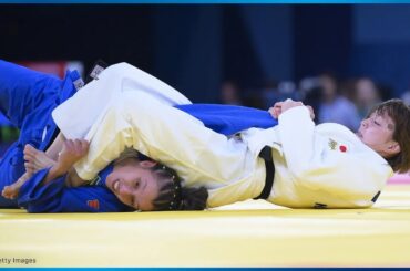 【柔道女子】角田夏実 腕ひしぎ十字固めで一本勝ち！45秒の秒殺で初戦突破｜パリオリンピック 柔道女子48キロ級1回戦