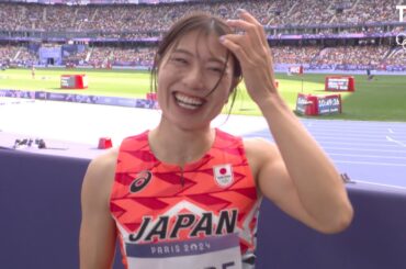 【準決勝では猪突猛進でやっていきたい】福部真子 レース後インタビュー「女子100mH 予選」【パリオリンピック】8月7日(水)よる7時スケートボード 男子パーク 予選・決勝 ほか