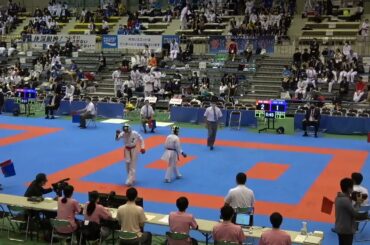 2021年IH 空手道 女子 個人組手 準々決勝 寺沢紗良 済美(岐阜) vs 小川千尋 御殿場西(静岡)