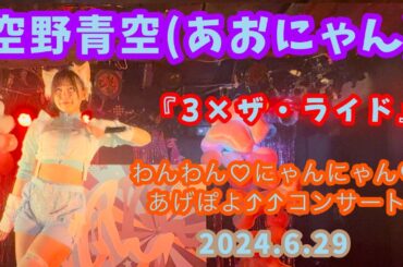 『3×ザ・ライド』空野青空(あおにゃん)/2024.6.29 わんわん♡にゃんにゃん♡あげぽよ⤴⤴コンサート(11周年記念ワンマンライブ)