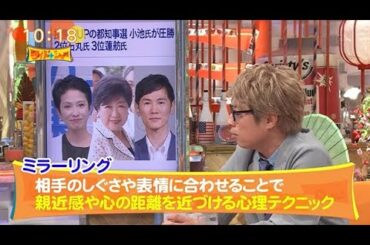 【ワイドナショー】🅽🅴🆆 💖「相手のしぐさや表情に合わせることで 親近感や心の距離を近づける心理テクニック」🌸🌸🌸