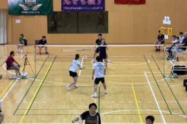 第77回北海道バドミントン選手権大会ミックスJR北海道10光島理貴/17鈴木優香vsJR北海道　9加藤太基/北翔大学 米谷日南子さん