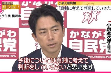 【自民党総裁選】小泉元環境相「真剣に考えて判断していきたい」