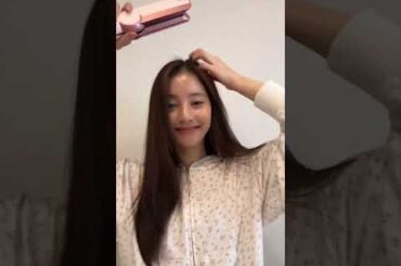 新木优子  洗い上がりの髪が一瞬でサラ艶ストレートに♡