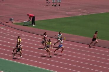 20240831121526U16宮崎大会1女100ｍ予選7組 本村 紗弥1/宮崎(三股中)14"14