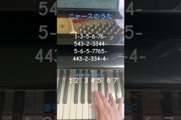 【ニャースのうた/ニャース(犬山イヌコ)】簡単ピアノ(片手で弾いてみた)#ピアノ #piano #簡単ピアノ #弾いてみた #ポケットモンスター #pokemon #ポケモン #shorts