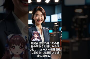 【女子アナウンサーに関する面白雑学】西尾由佳理   元日本テレビアナウンサーで、笑顔が特徴的。「ズームイン!!SUPER」でメインキャスターを務めた