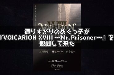 通りすがりのめぐっ子が『VOICARION XVIII ～Mr.Prisoner～』を観劇して来た