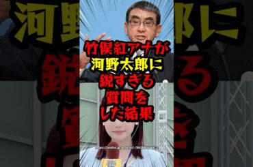 竹俣紅アナが河野太郎に鋭すぎる質問をした結果　#海外の反応#政治#河野太郎#竹俣紅