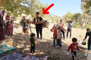 A nomadic family: an exciting and dangerous journey in the mountains to collect firewood
