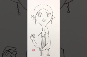 【一発描き】#山谷花純 さんを描く #科捜研の女 #アンメット #海のはじまり #一発描き  #似顔絵の描き方  #shorts