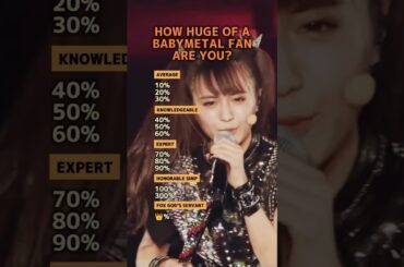 How huge of a BABYMETAL fan are you? 🧐