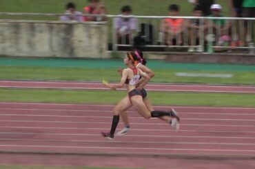 20240915143614宮崎県高校新人陸上女4×400ｍＲ決勝 宮崎北3'56"74：西村 英眞(2)・西村 心都(1)・品川 莉子(2)・矢定 桜(1)
