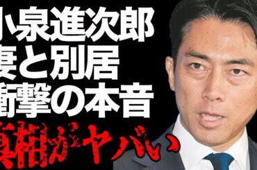 小泉進次郎と滝川クリステルがついに別居…妻にとって最も大切な存在は夫ではなく…元アナウンサーが続ける運動の財団の黒い噂に言葉を失う…