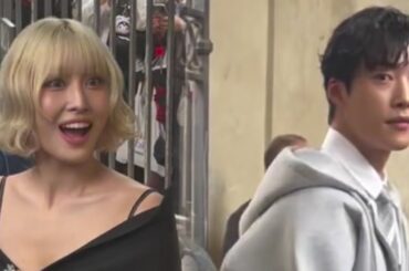 240918 Twice Momo & Actor Woo Dohwan at Onitsuka Tiger SS25 Show In Milano