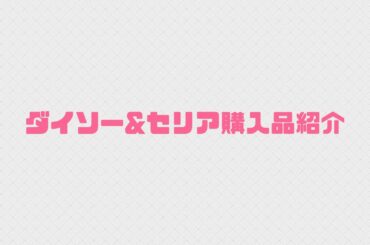 ダイソー&セリア購入品紹介