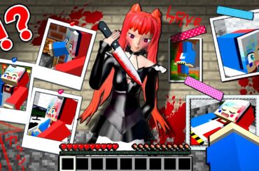 【恐怖のヤンデレ女⁉️🔪】狂ったストーカーのファンが怖すぎるマインクラフト😱🩸【マイクラ】ぽっぴんず