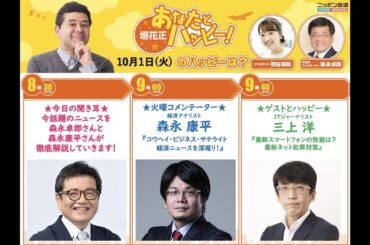 20241001 森永卓郎、康平「石破ショック日経平均1910円安。これからズルズル落ちていく。本当の意味での石破ショックが起こるのはこれから。」「大手5行、住宅ローン変動型基準金利　0.15%上げ」